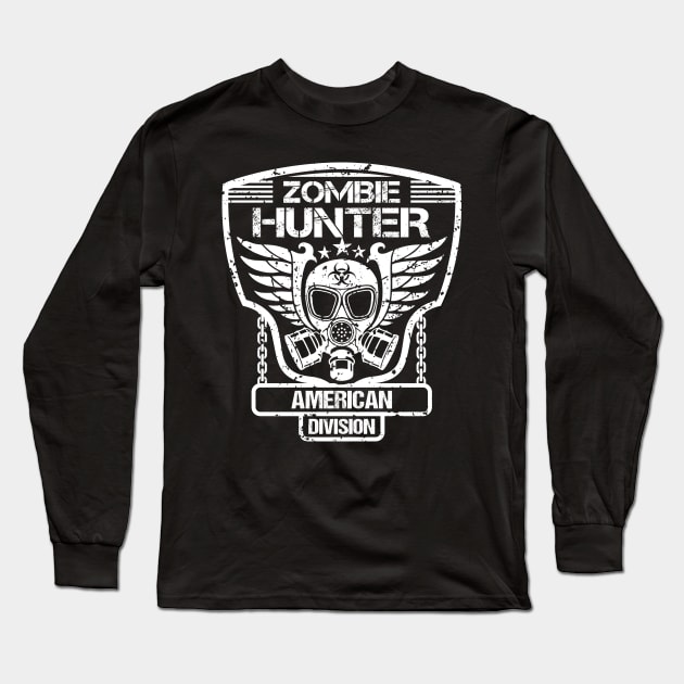 American Zombie Hunter Long Sleeve T-Shirt by RadStar